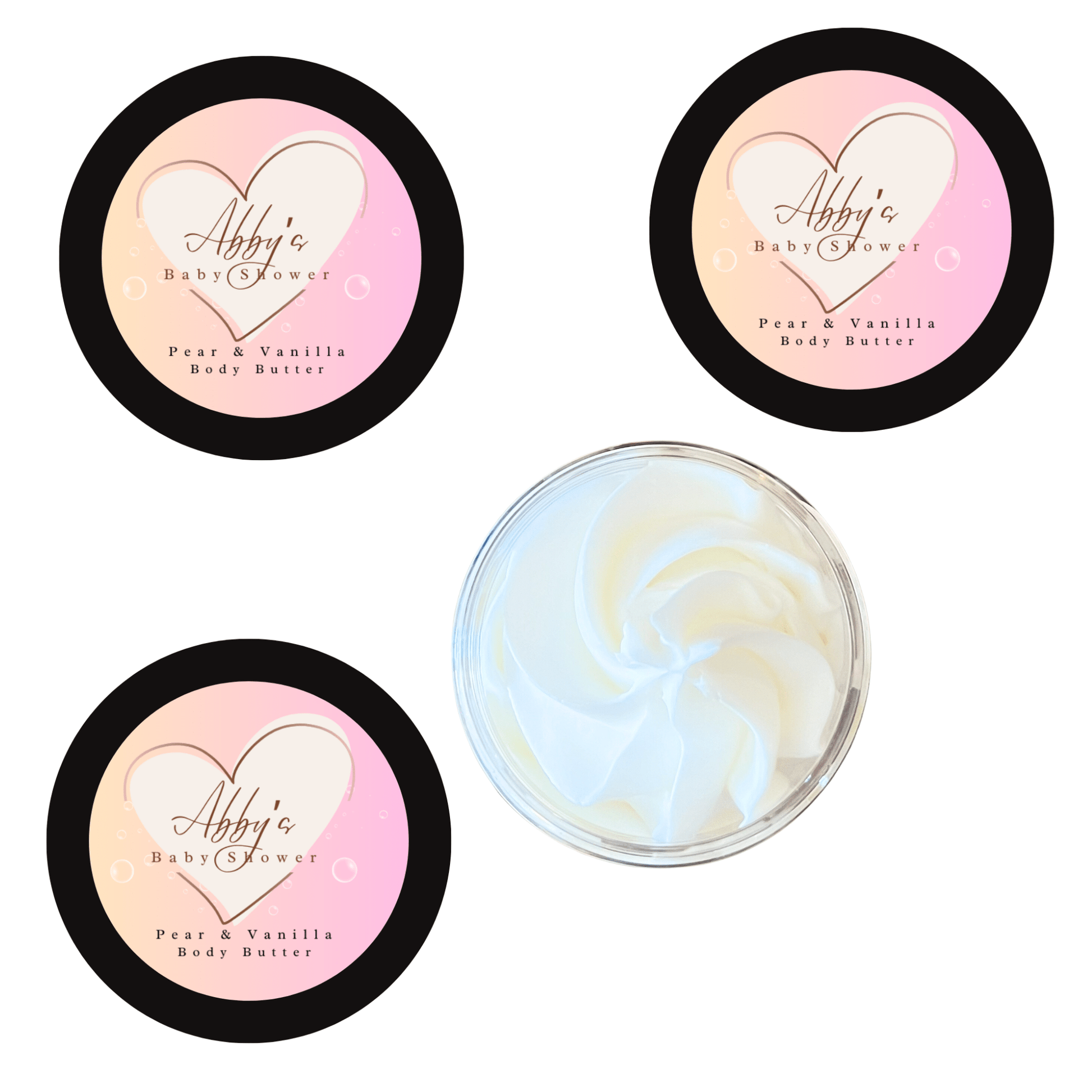 Personalized Baby Shower Favors ~ White Whipped Body Butter - Whipped Up Bath & Body Personalized Baby Shower Favors ~ White Whipped Body Butter - Whipped Up Bath & Body
