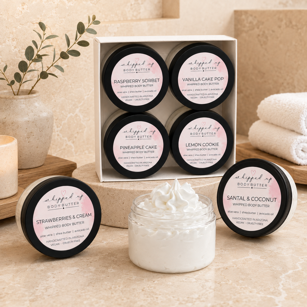 Body Butter Sampler Set – 4 Pack of 1 oz Minis