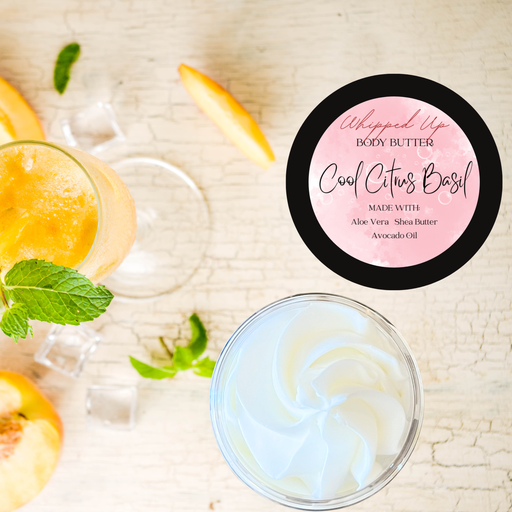 Cool Citrus Basil Whipped Body Butter