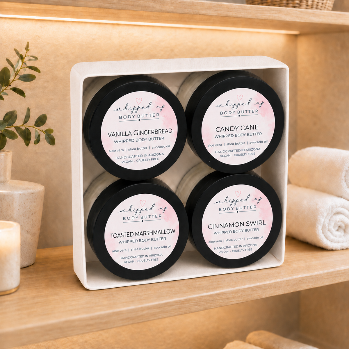 Body Butter Seasonal Sampler Set – 4 Pack of 1 oz Minis