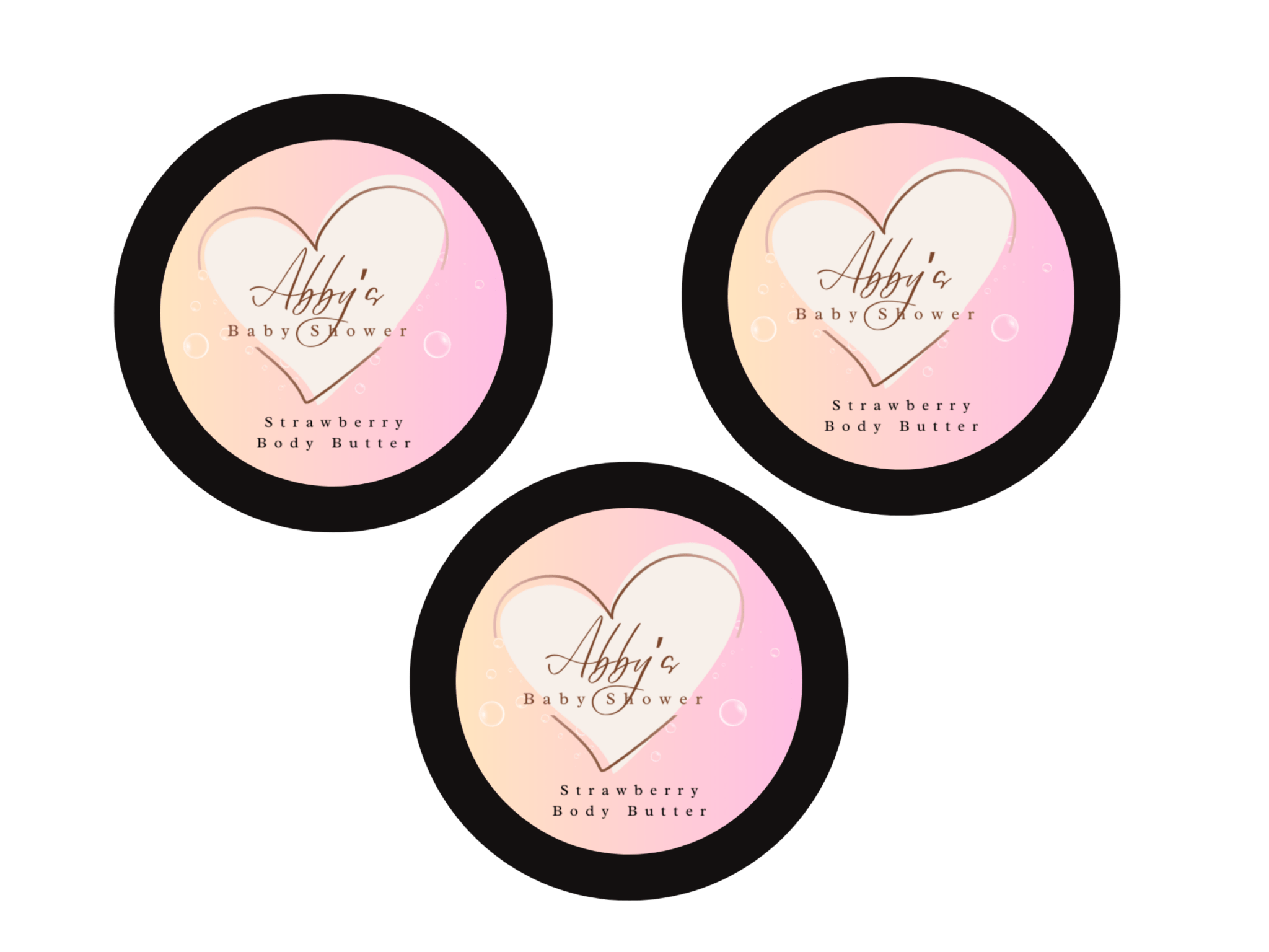Personalized Baby Shower Favors ~ White Whipped Body Butter - Whipped Up Bath & Body