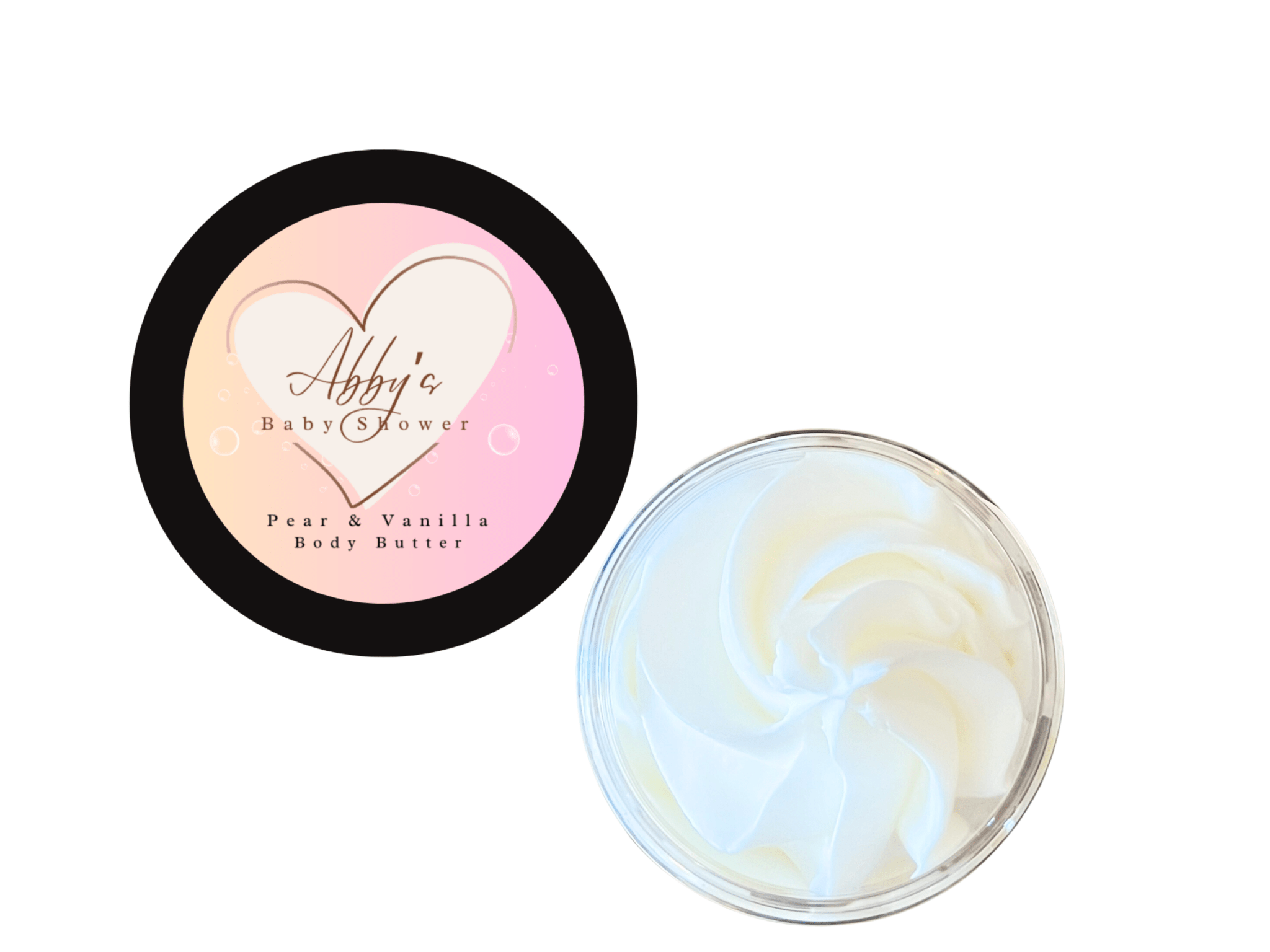 Personalized Baby Shower Favors ~ White Whipped Body Butter - Whipped Up Bath & Body