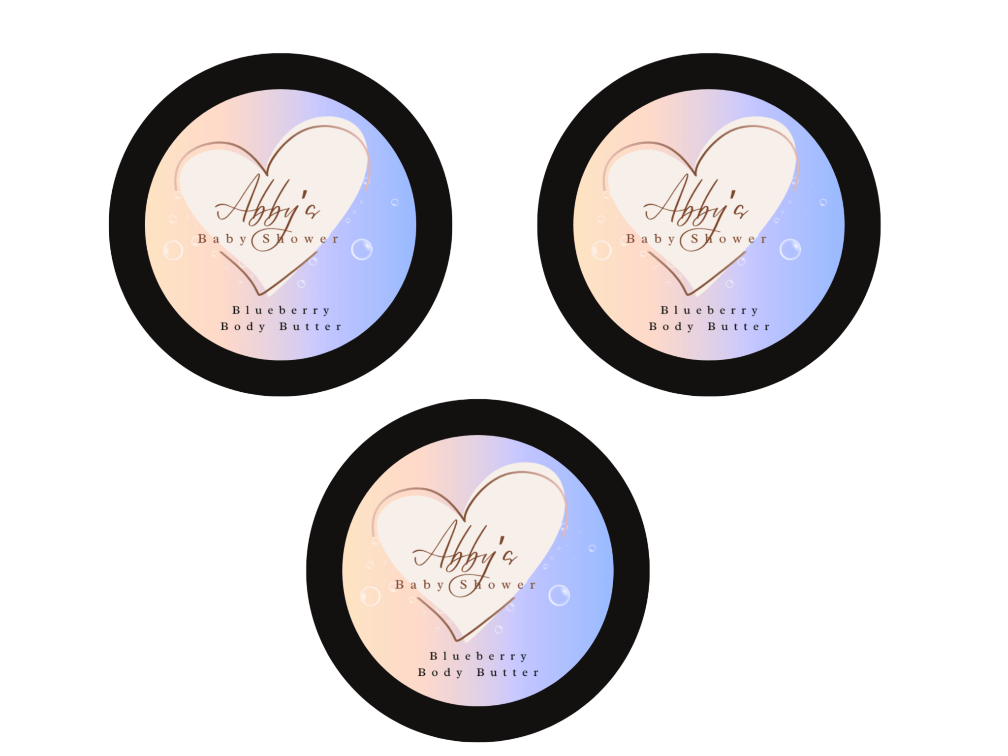 Personalized Blue Baby Shower Favors ~ Whipped Body Butter - Whipped Up Bath & Body