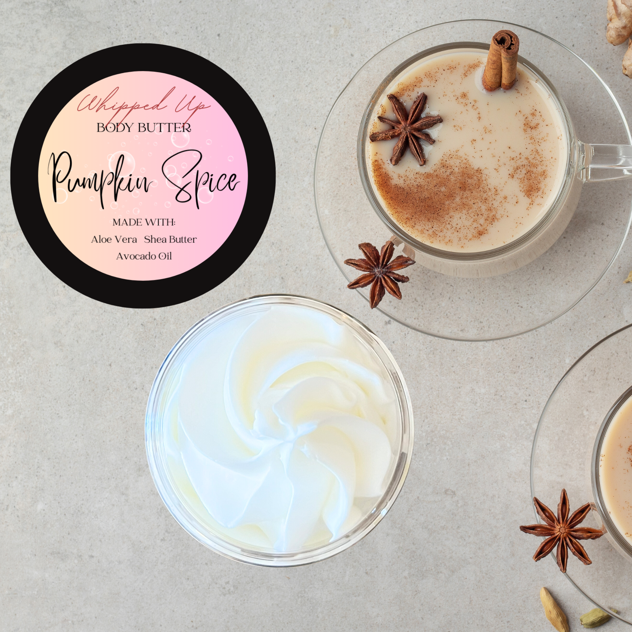 pumpkin spice whipped body butter