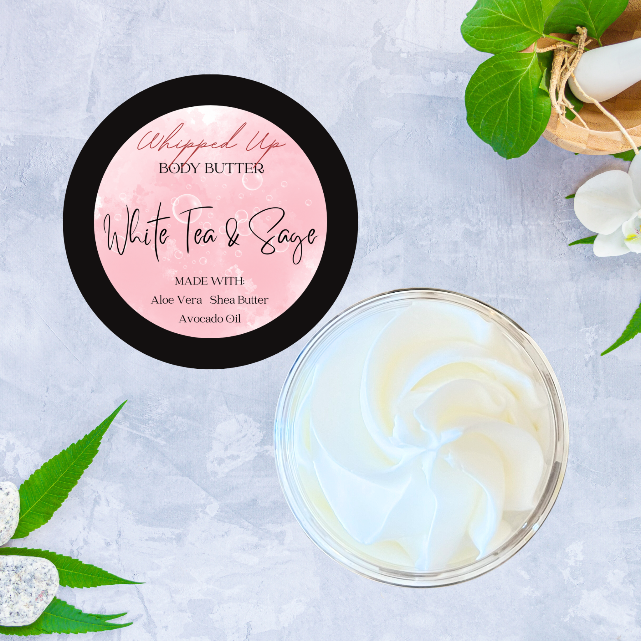 White Tea & Sage Whipped Body Butter